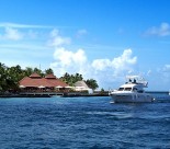 Yacht at Entrance to Kurumba